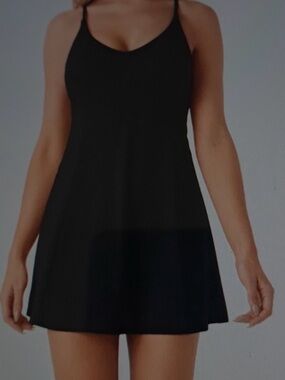 HALARA Black Backless A-Line Mini Dress